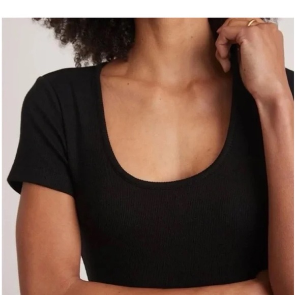 Marine Layer Lexi Rib SS Midi Dress black - Picture 3 of 9